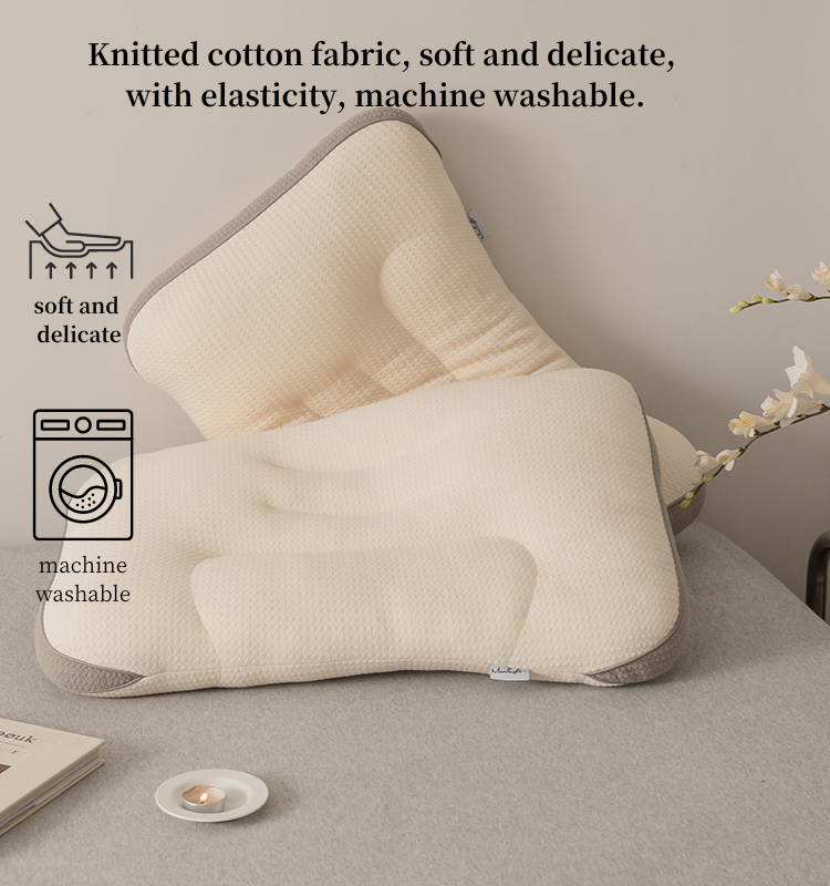 Knitted Cotton Neck Pillow-Low Pillow(图2)