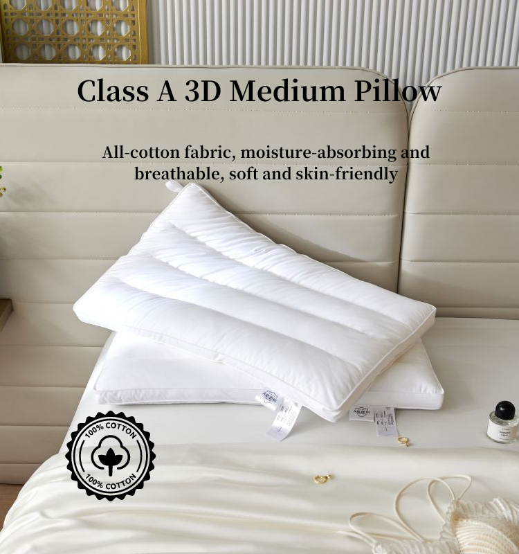 Classic 3D Medium White Pillow(图1)