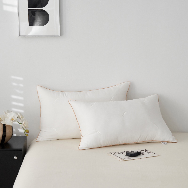 Classic Feather Embroidery Hotel Pillow