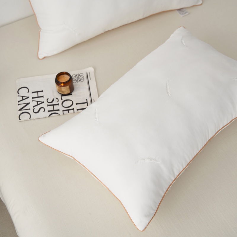 Classic Feather Embroidery Hotel Pillow