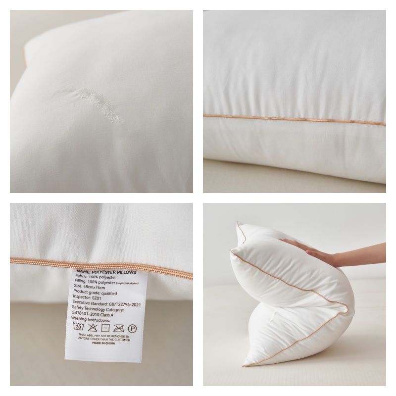 Classic Feather Embroidery Hotel Pillow(图1)